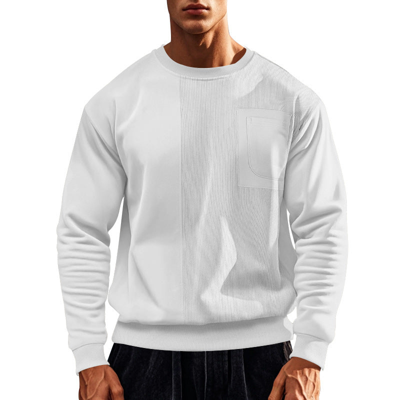 Herren Sportlicher Sweatshirt mit strukturiertem Design und praktischer Tasche Krohn-e