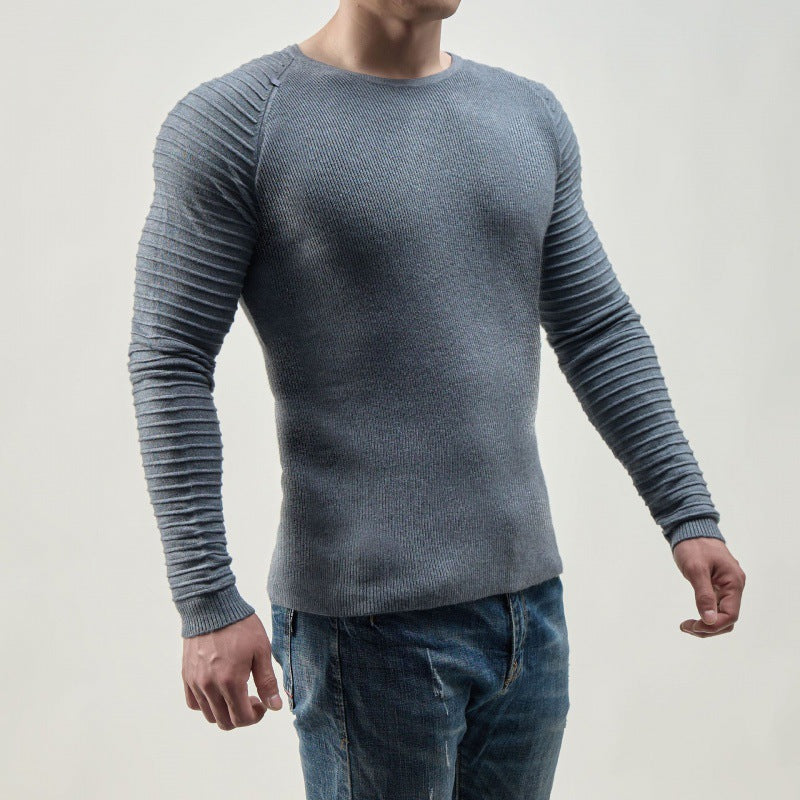 Herren Langärmliges T-Shirt mit modernen Rippstrukturen und körperbetonter Passform Krohn-e