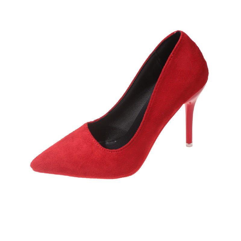 Damen Elegante spitze Pumps mit transparentem Absatz und weichem Obermaterial Krohn-e