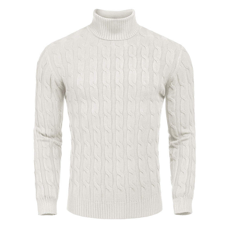 Herren modischer Rollkragenpullover mit Zopfmuster Krohn-e
