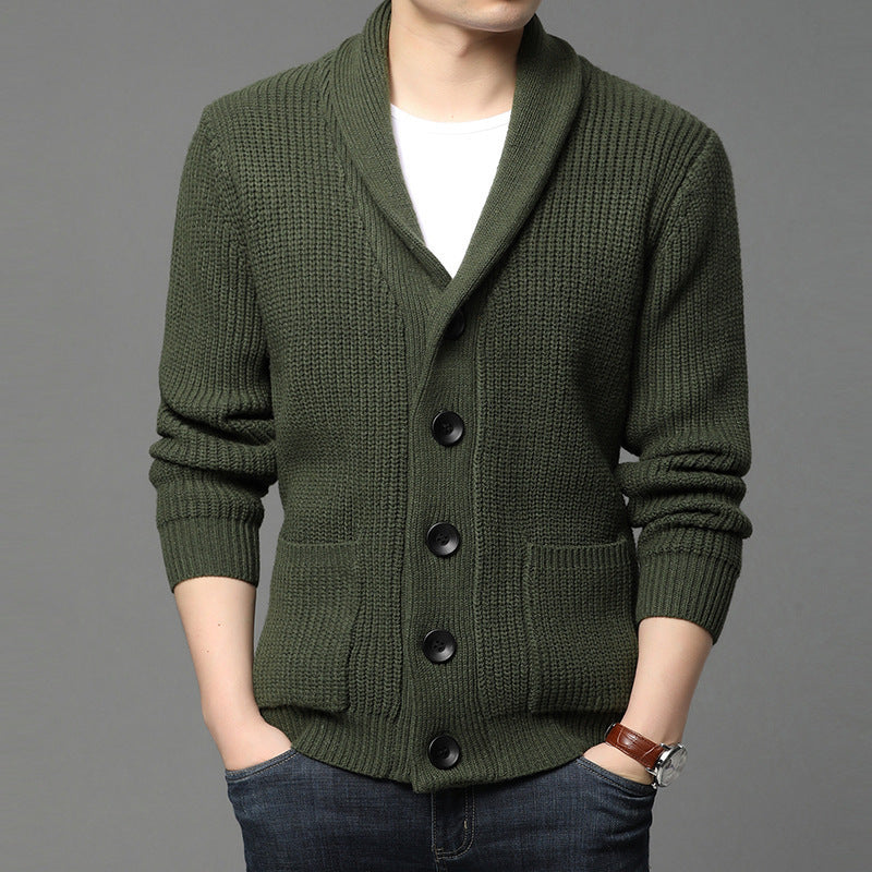 Herren Strickjacke mit Schalkragen und praktischen Taschen Krohn-e