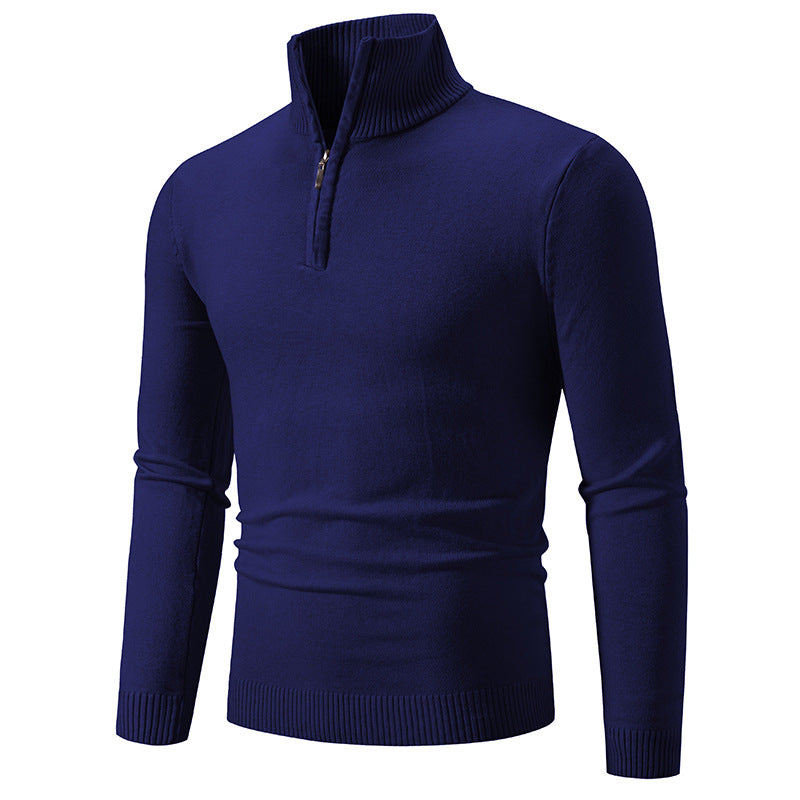 Herren Strickpullover mit hohem Kragen und praktischen Reißverschluss Krohn-e