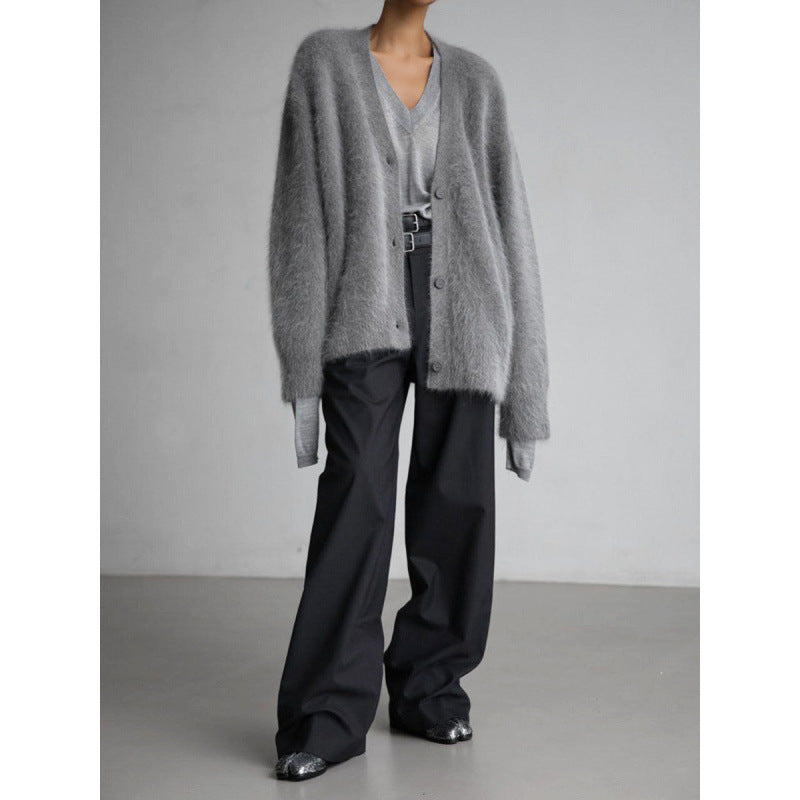 Damen Kuschelige Strickjacke aus Mohair Krohn-e