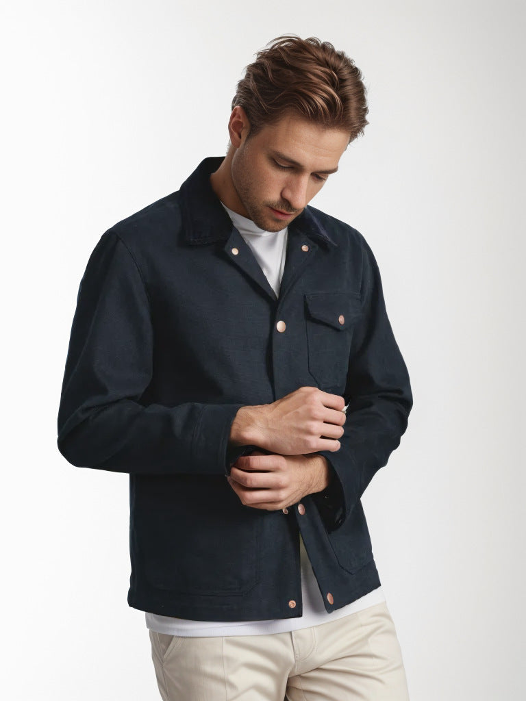Herren zeitlose Jacke mit strukturiertem Design Krohn-e