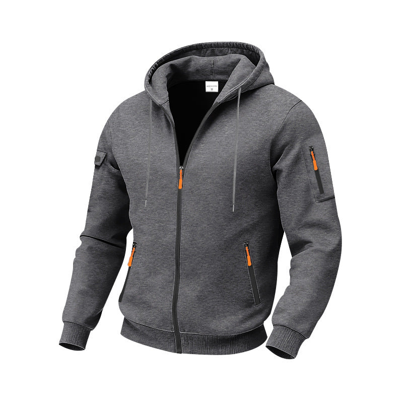 Herren funktionale Kapuzenjacke mit technischen Taschen Krohn-e
