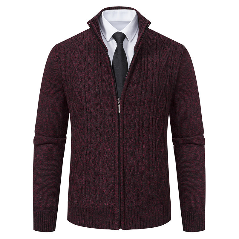 Herren Strickjacke mit hohem Kragen und Reißverschluss Krohn-e