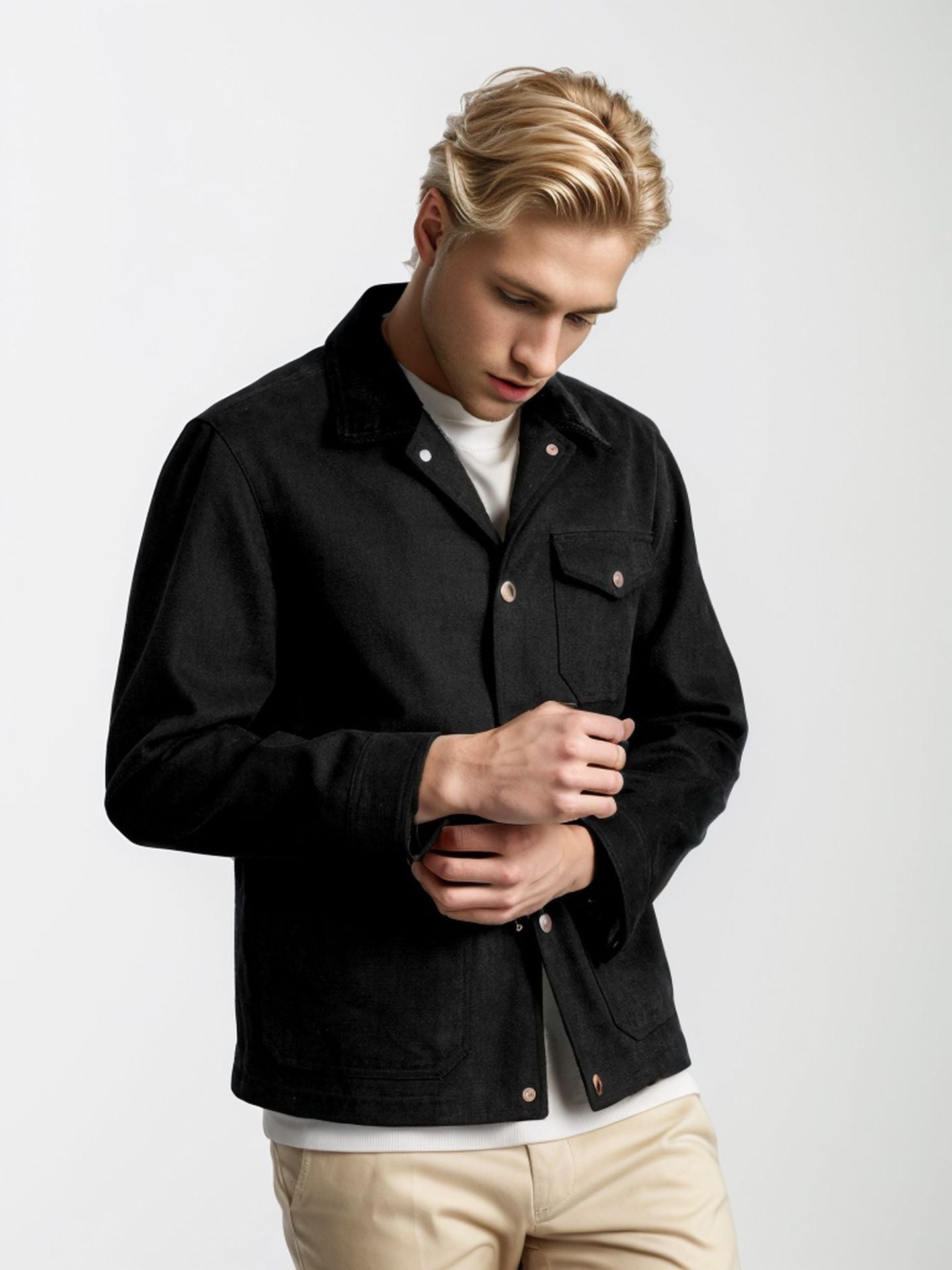 Herren zeitlose Jacke mit strukturiertem Design Krohn-e