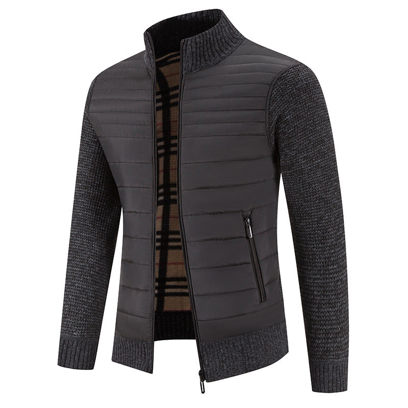 Herren lässige Steppjacke mit Strickärmeln Krohn-e