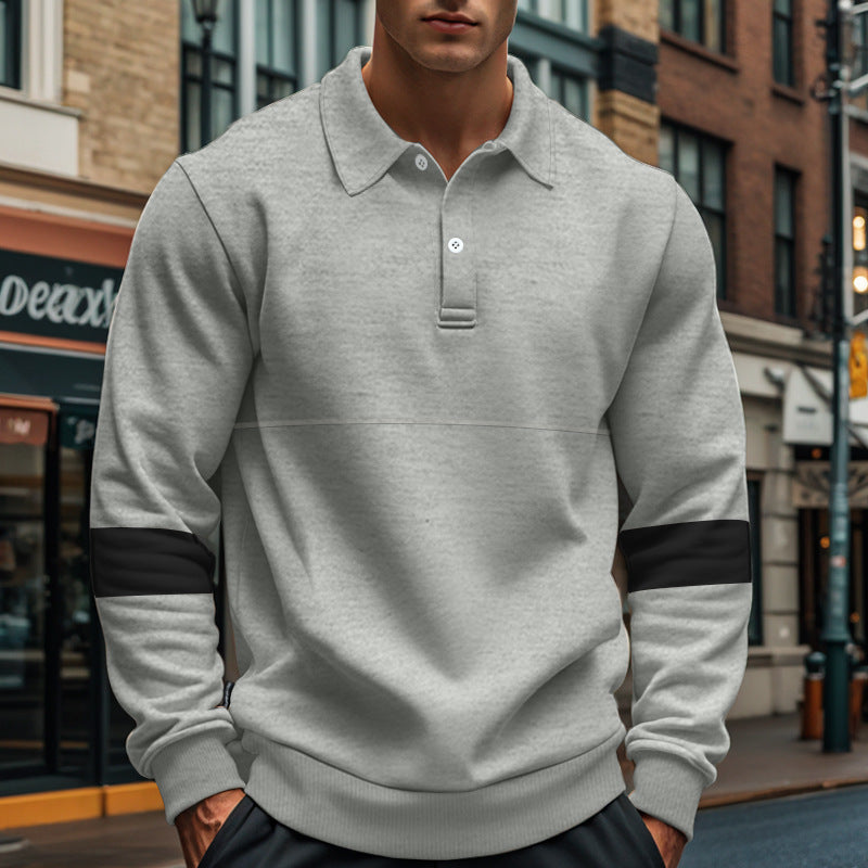 Herren sportlicher Pullover mit modischen Kontraststreifen Krohn-e