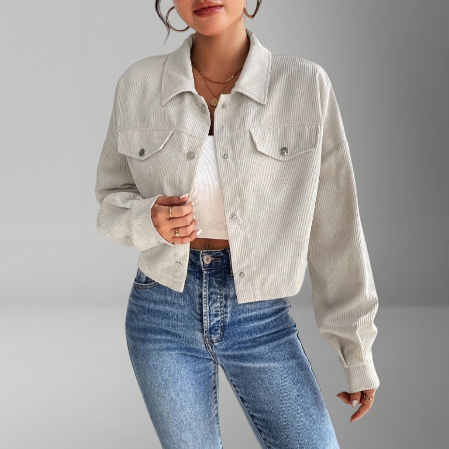 Damen Kurzjacke aus cordartigem Material Krohn-e
