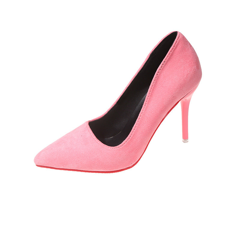 Damen Elegante spitze Pumps mit transparentem Absatz und weichem Obermaterial Krohn-e