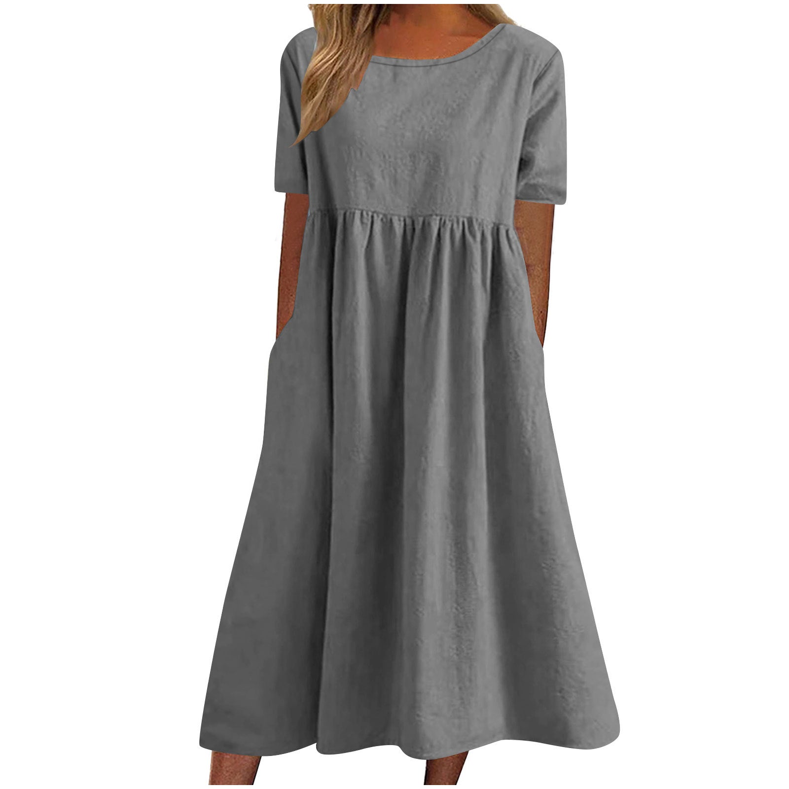 Damen lässiges Maxikleid mit Taschen Krohn-e