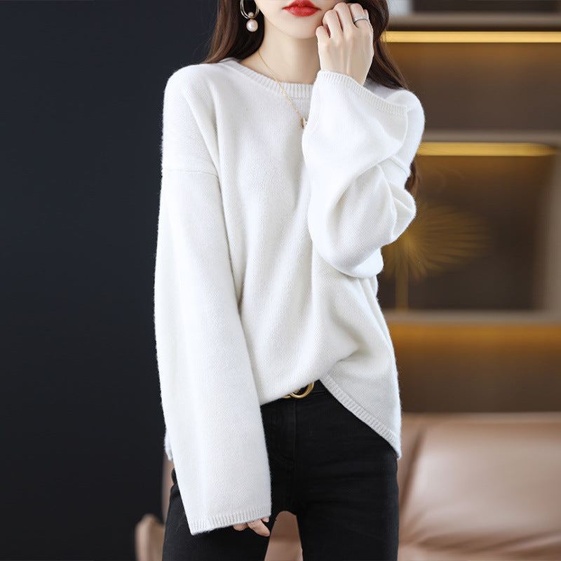 Damen Oversized Strickpullover mit weitem Schnitt und langen Ärmeln Krohn-e