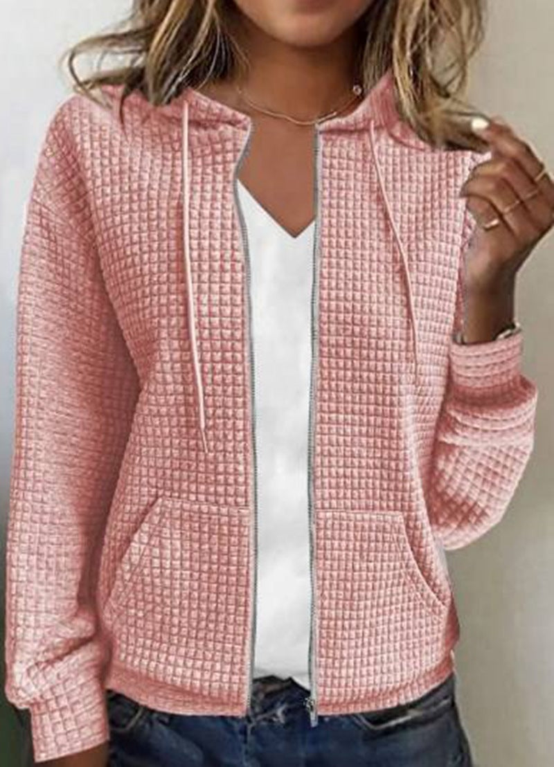 Krohn-e | Lässige Jacke mit Tasche in Uni-Farbe
