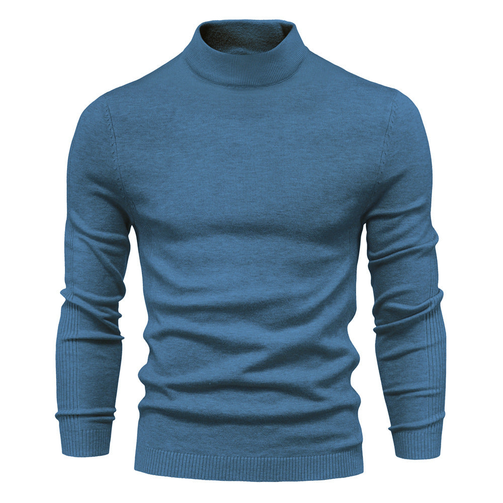 Herren komfortabler Rollkragenpullover aus weichem Strick Krohn-e