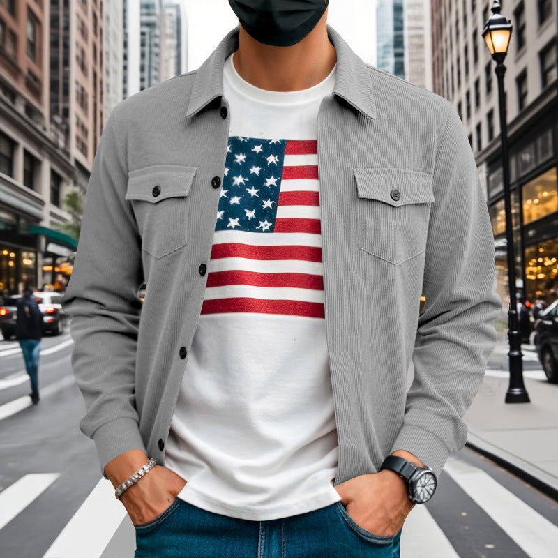 Herren lässige Hemdjacke im strukturierten Design Krohn-e