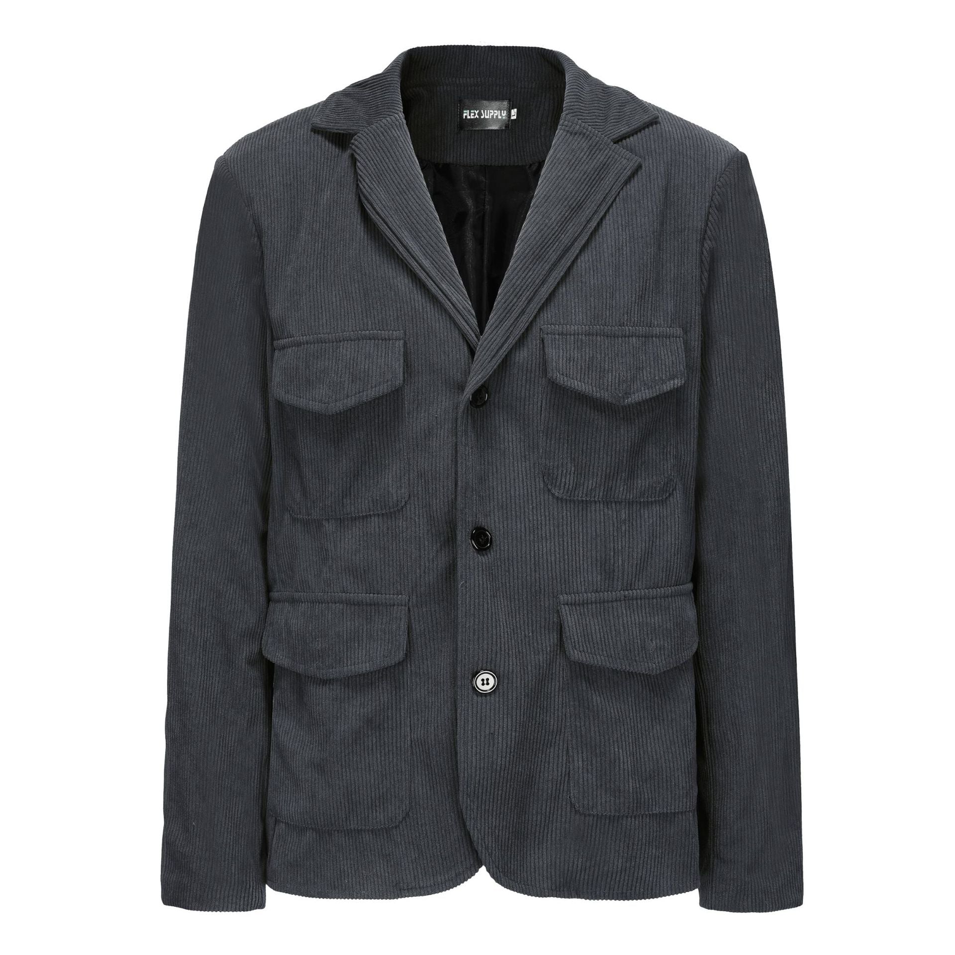 Damen lässige Cordjacke mit aufgesetzten Taschen Krohn-e