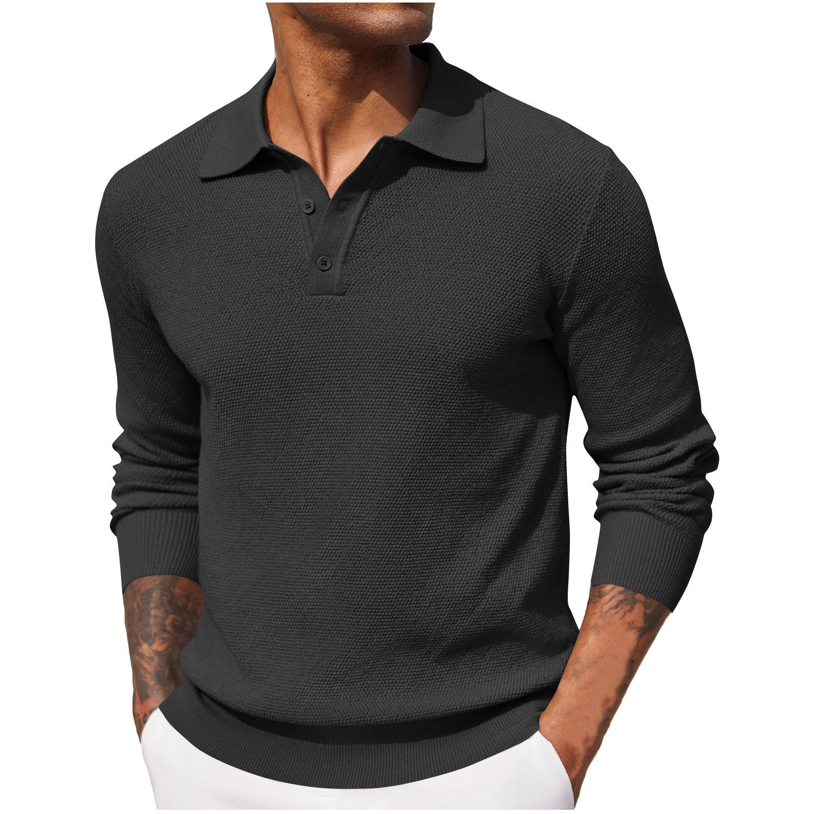 Herren-Polohemd aus Piqué-Mischleinen von Éric™