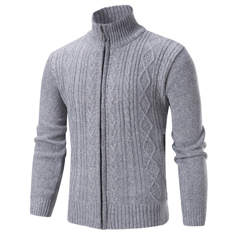 Herren modischer Strickpullover mit Stehkragen Krohn-e