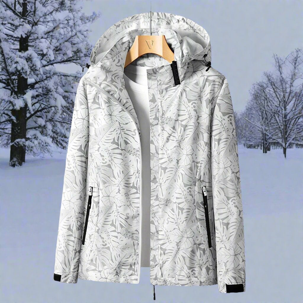 Krohn-e | Regenjacke - Leichtes Material - Kapuze & Reißverschluss - Verstellbare Bündchen