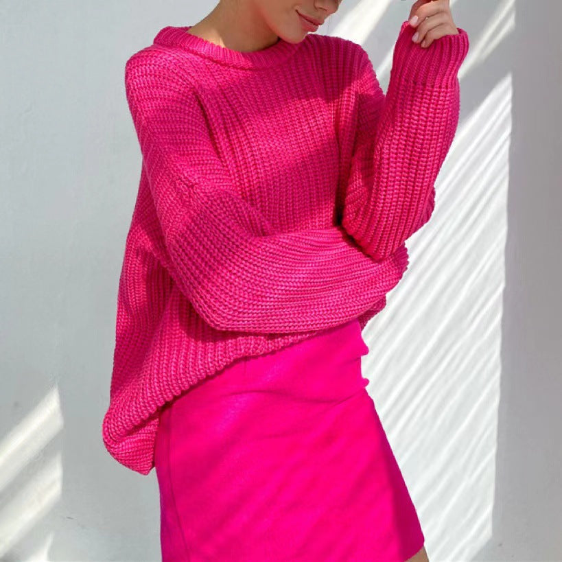 Damen Oversized Strickpullover mit strukturiertem Muster Krohn-e