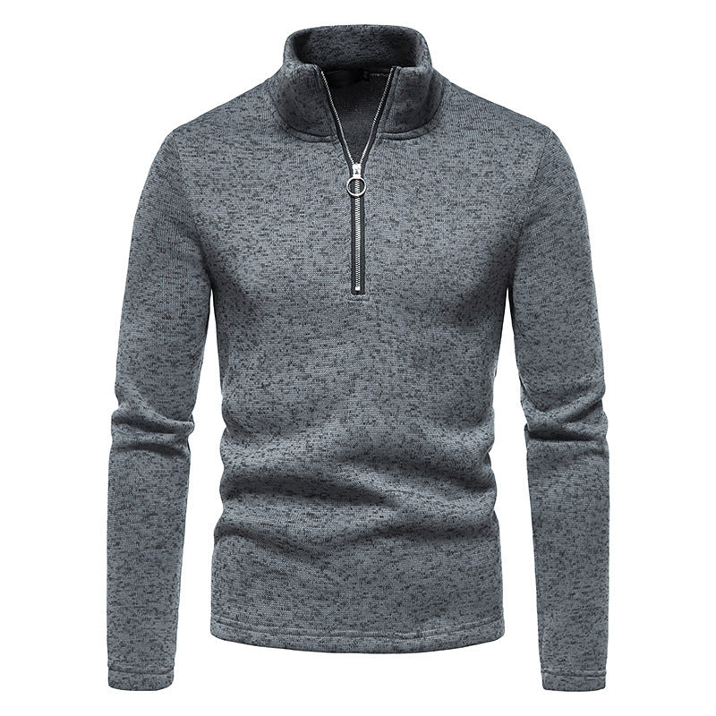 Herren sportlicher Pullover mit hohem Kragen und innovativem Reißverschluss Krohn-e
