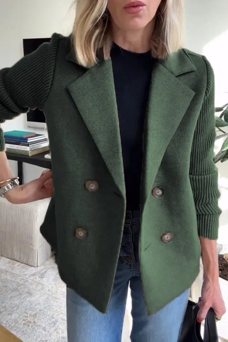 Damen Modische Doppelreihige Blazerjacke mit strukturierten Ärmeln Krohn-e