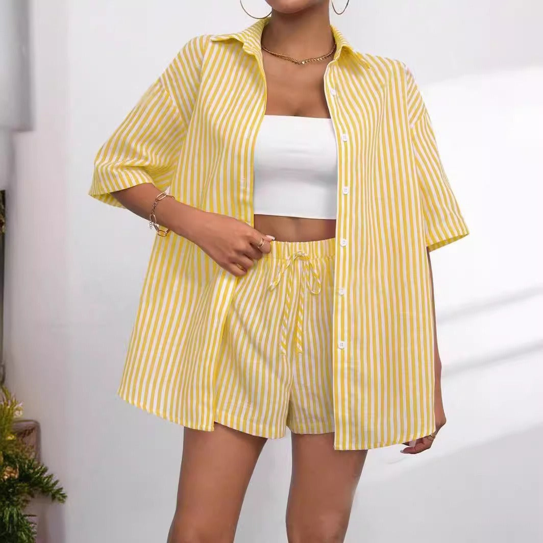 Damen lässiges Hemd und Shorts Set Krohn-e