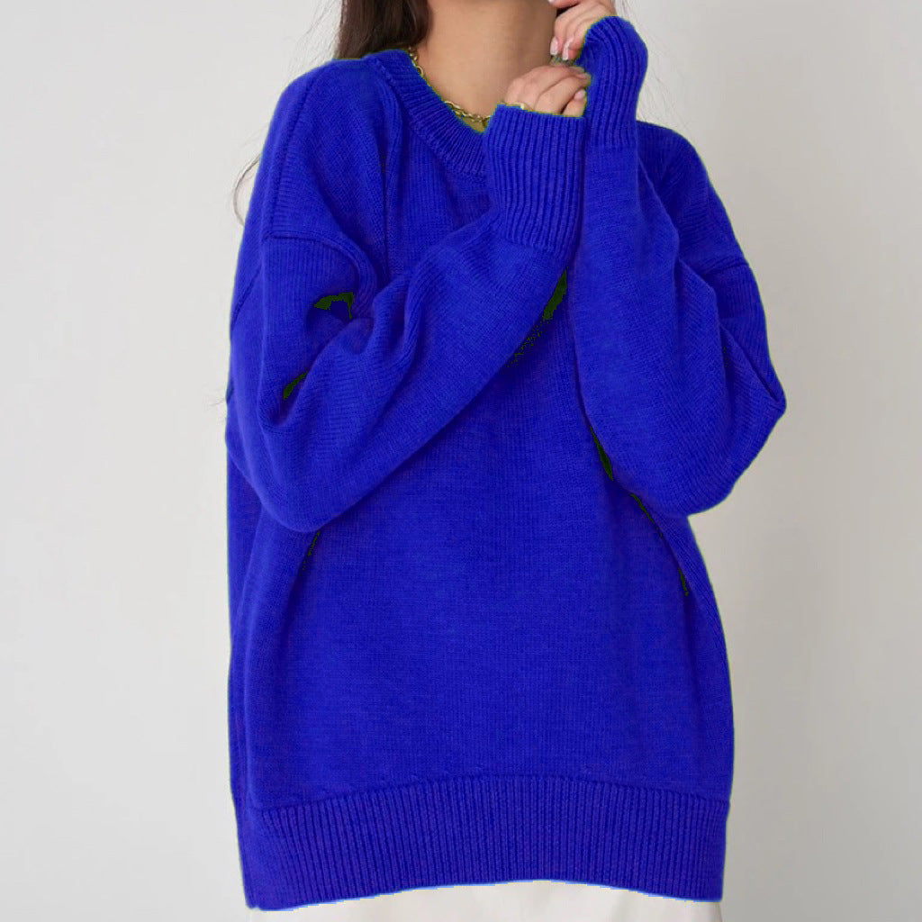 Damen Oversized Pullover mit feinem Strickmuster und breiten Bündchen Krohn-e