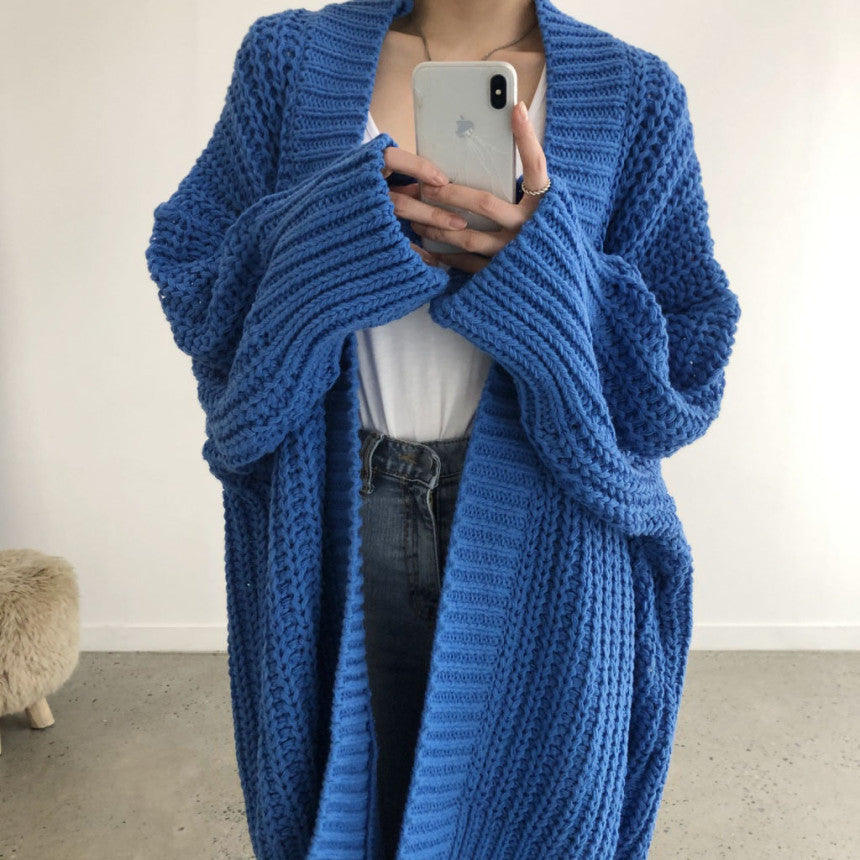 Damen Strickcardigan im lässigen Oversized-Stil mit offener Vorderseite Krohn-e