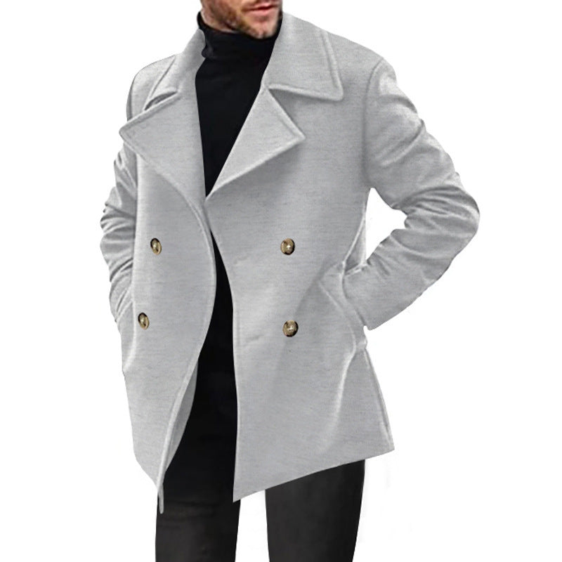 Herren klassischer Peacoat mit modischem Revers und eleganten Knopfdetails Krohn-e
