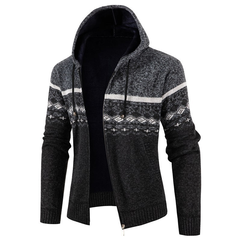 Herren Kapuzenpullover mit Norweger-Muster Krohn-e