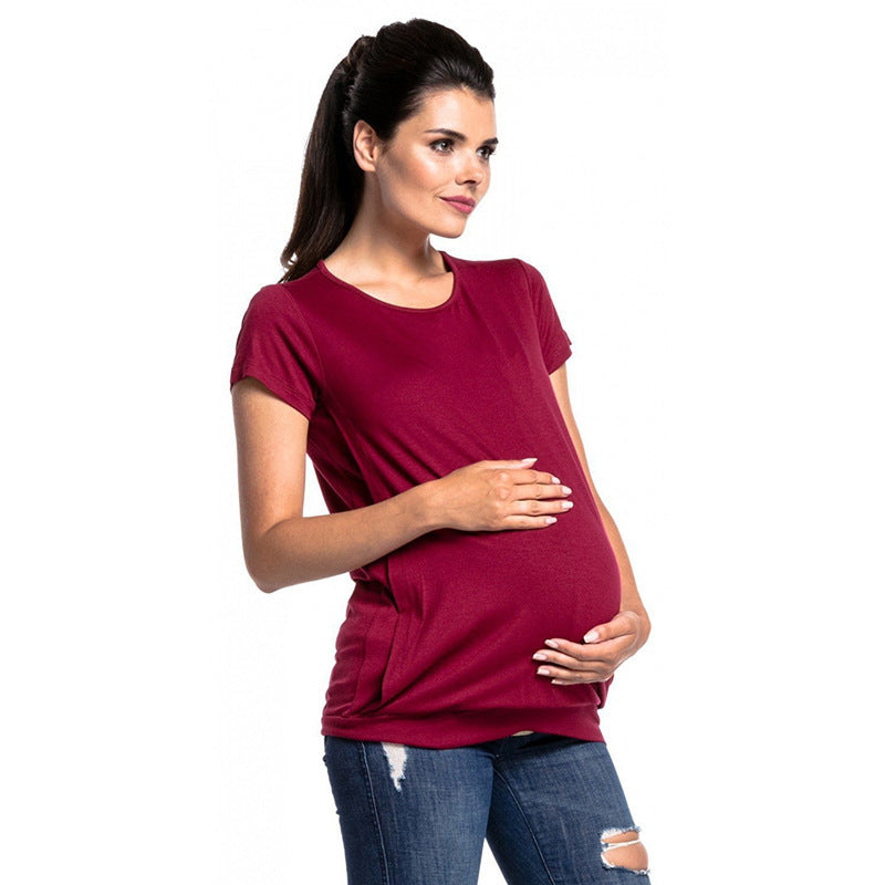 Damen Umstandsshirt mit praktischem Wickelschnitt Krohn-e