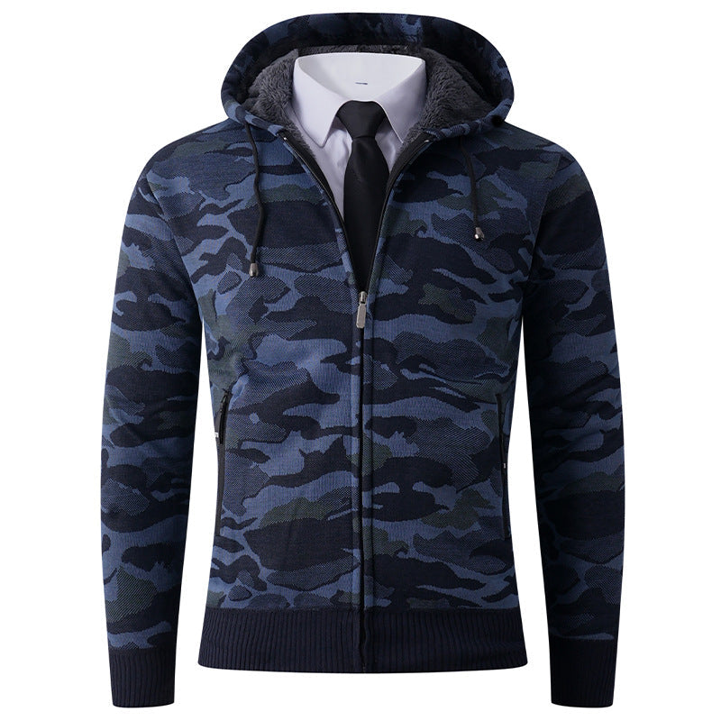 Herren modische Kapuzenjacke mit stylischem Camouflage-Design Krohn-e