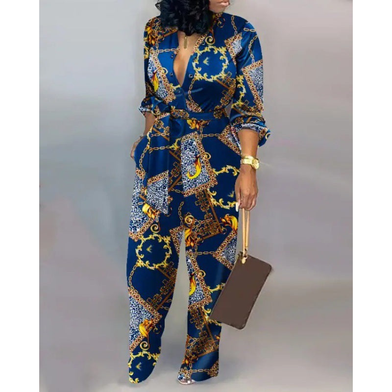 Damen Denim Jumpsuit mit modischem Patchwork-Design und praktischen Taschen Krohn-e
