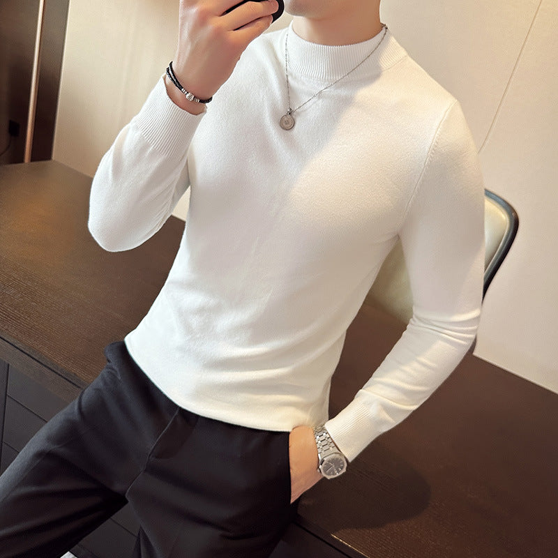 Herren modischer Pullover mit hohem Kragen und eleganter Passform Krohn-e