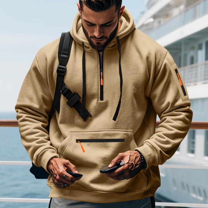 Herren sportlicher Hoodie mit praktischen Reißverschlusstaschen Krohn-e