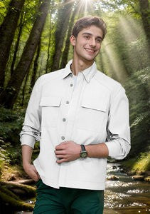 Herren lässige Hemdjacke mit praktischen Taschen Krohn-e