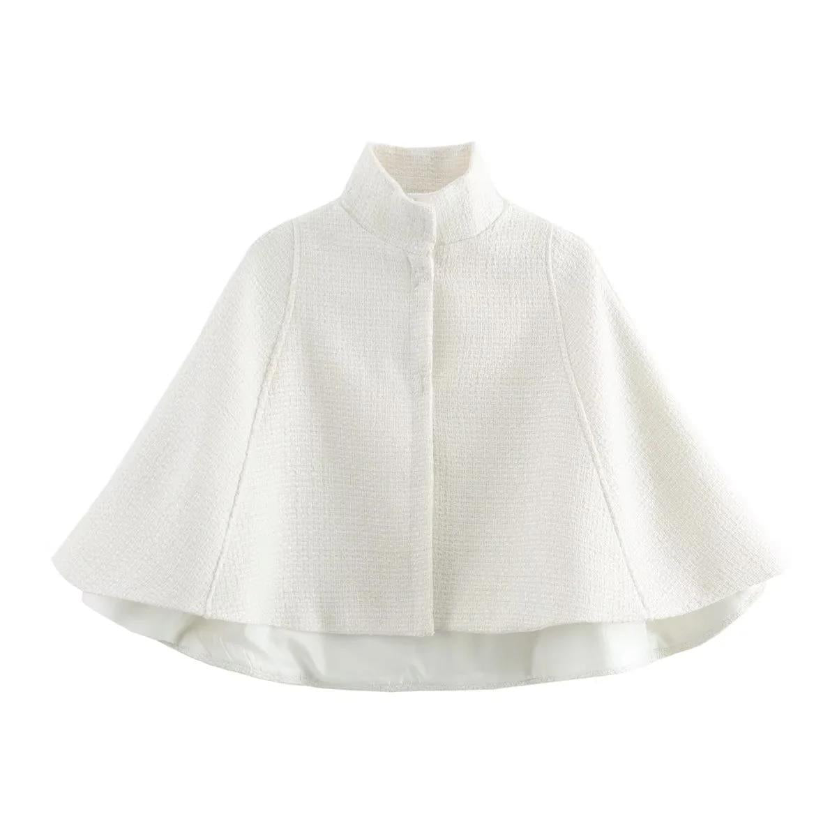 Damen elegante Umhangjacke aus strukturiertem Gewebe Krohn-e