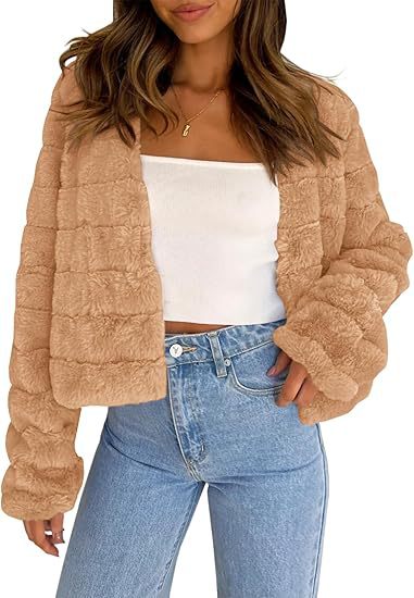 Damen Flauschige Kurzjacke im modernen Design Krohn-e