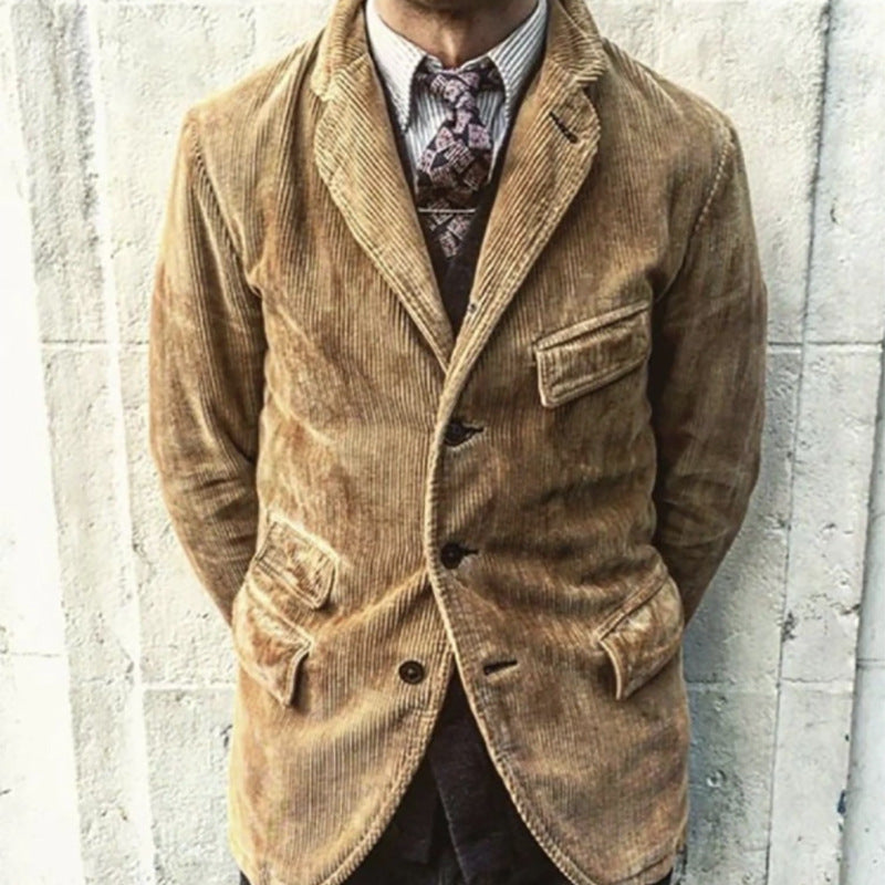 Herren modischer Cordblazer mit strukturiertem Design und praktischen Taschen Krohn-e