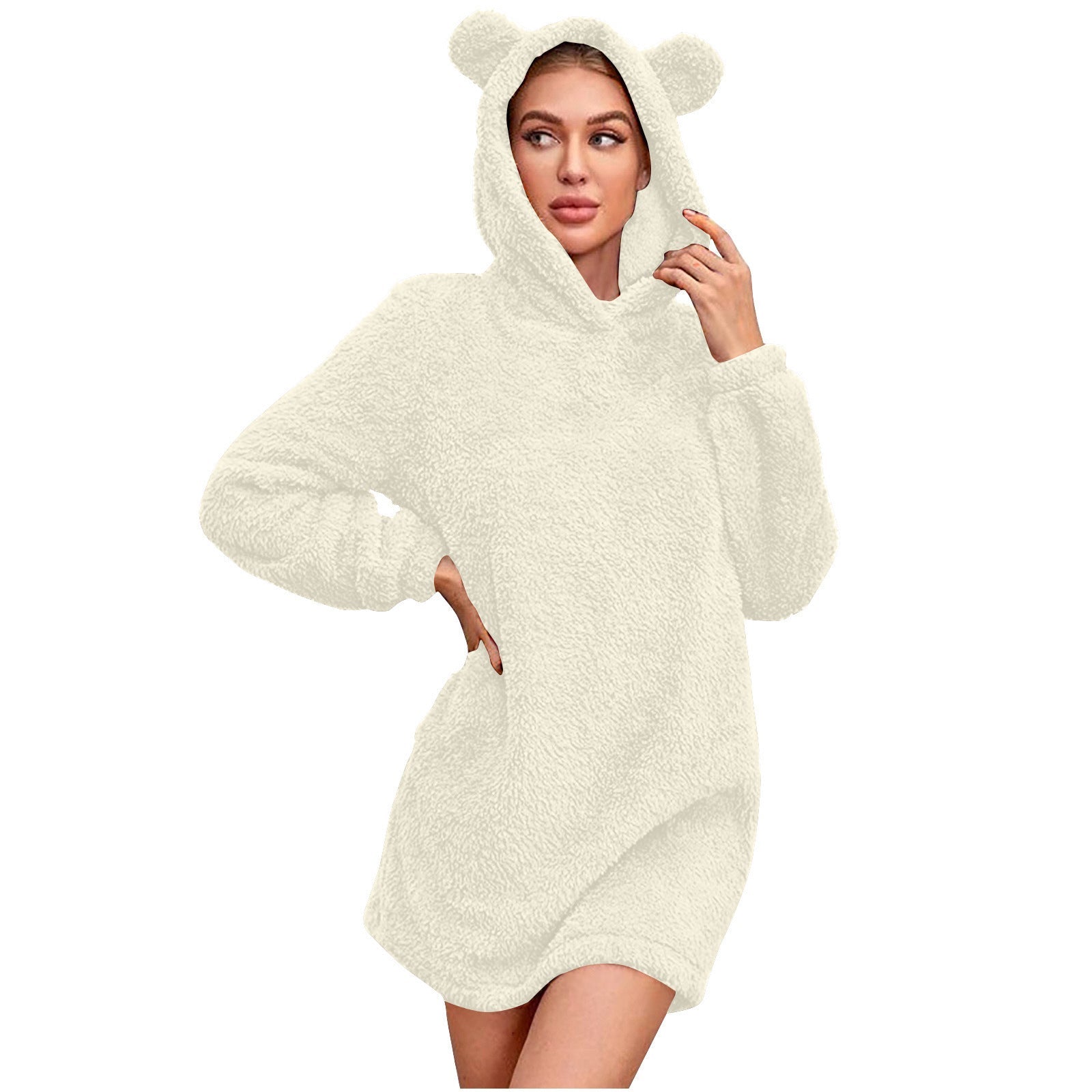 Damen Kuscheliger Hoodie mit Bärenohren Krohn-e