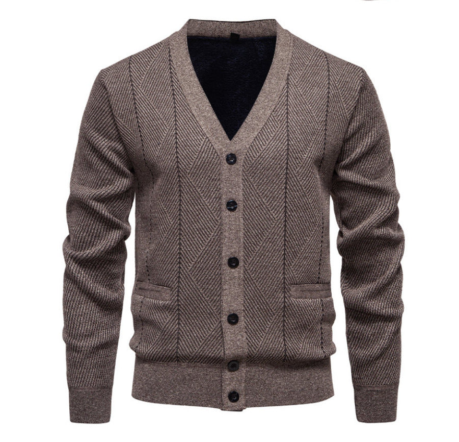 Herren modische Strickjacke mit einzigartigem Rautenmuster Krohn-e
