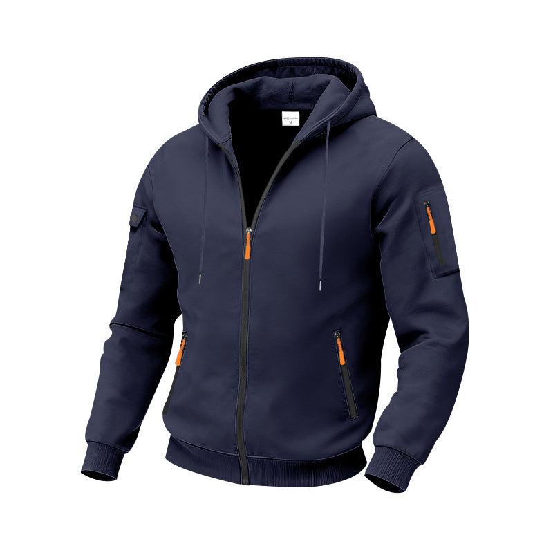 Herren funktionale Kapuzenjacke mit technischen Taschen Krohn-e
