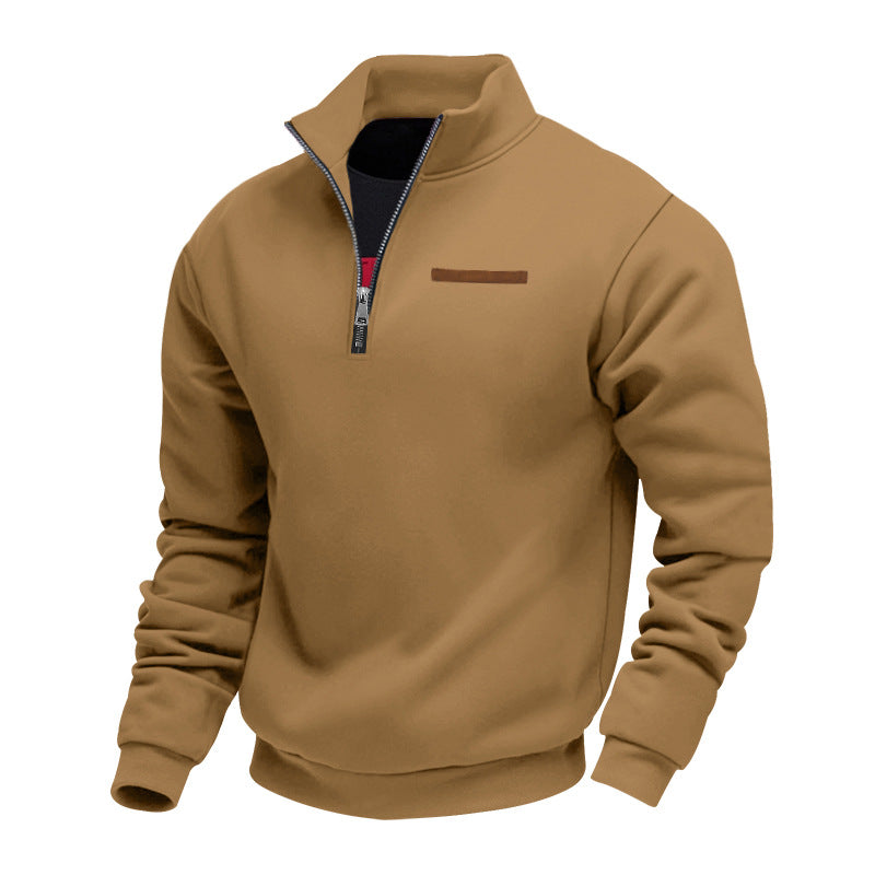 Herren Hochwertiger Fleece-Pullover mit halbem Reißverschluss Krohn-e