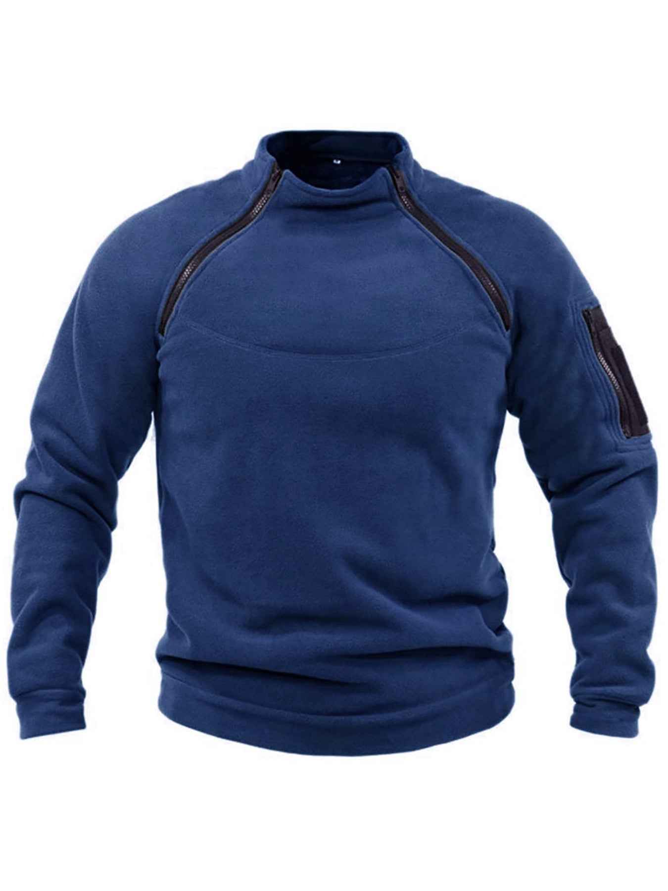 Herren Thermo-Fleecepullover mit hochschließendem Kragen und praktischen Taschen Krohn-e