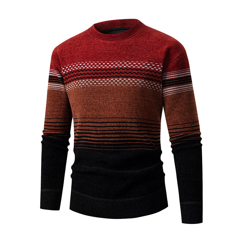 Herren modischer Pullover mit einzigartigem Strukturdesign und mehrfarbigem Muster Krohn-e