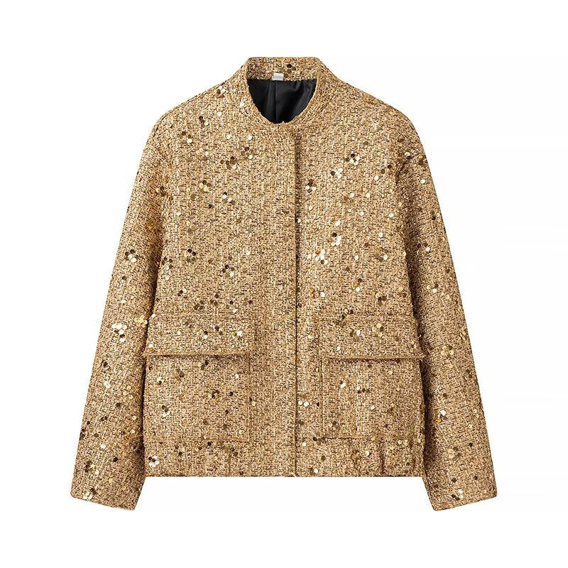 Damen Funktionsjacke mit glitzerndem Lurex und praktischen Taschen Krohn-e