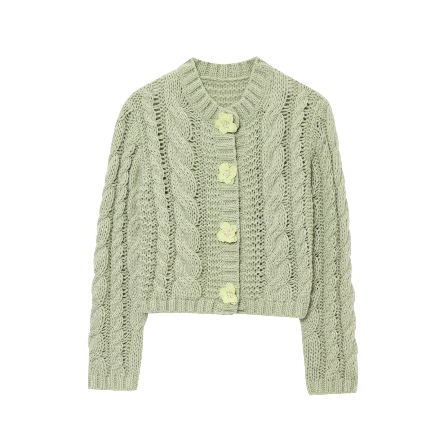 Damen Strickjacke mit floralem Knopfdetail Krohn-e