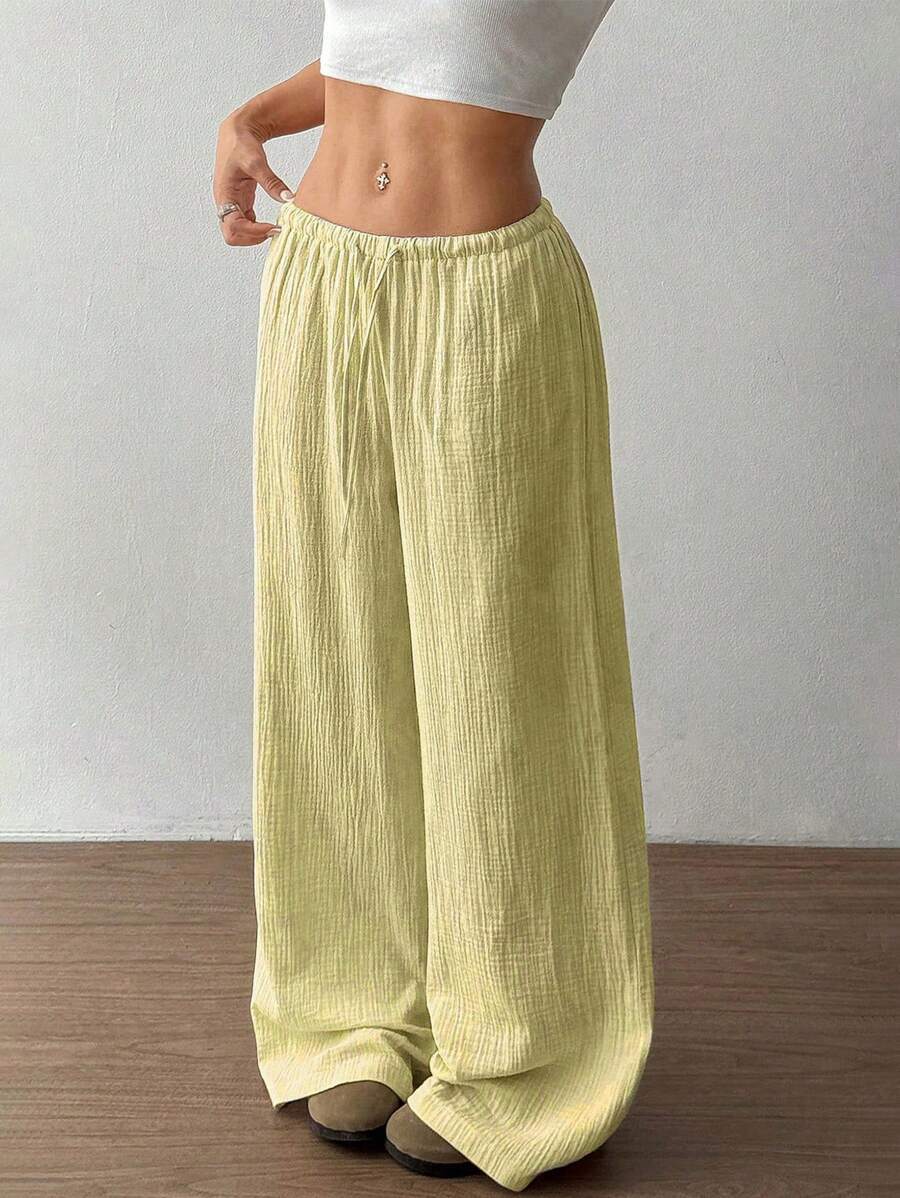Damen Weite Sommerhose mit elastischem Bund und lockerem Schnitt Krohn-e